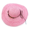 thumbnail image 4 of Women's Wide Brim Sun Protection Straw Hat,Folable Floppy Hat,Summer UV Protection Beach Cap,Pink, 4 of 4