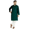 thumbnail image 5 of Atasi Indian Mens 2 Piece Kurta Pajama Set Henley NeckÂ&nbsp;Casual Long Kurta, 5 of 7