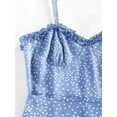 thumbnail image 6 of ZAFUL Women Sexy Prom Dress Polka Dot Ruffle Backless Overlap Dress Blue M, 6 of 7