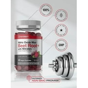 Nitric Oxide Beet Root Gummies | 60 Count | with Nitrates | Strawberry Flavor | by Horbaach