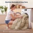 thumbnail image 6 of Unikome All Season Goose Down Feather Fiber Comforter with Natural Filling, Soft & Breathable Lightweight Duvet Insert, Machine Washable, King 104 x 88 Inch,Ginger Root, 6 of 10