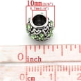 thumbnail image 2 of Birthstone  August Peridot Green  Rhinestone Spacer For Snake Chain Charm Bracelet, 2 of 3