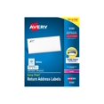 thumbnail image 1 of Avery Easy Peel - Permanent adhesive - white - 0.66 in x 1.75 in 6000 label(s) (100 sheet(s) x 60) return address labels, 1 of 3