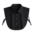 thumbnail image 4 of Blusa de media camisa única con cuello falso para mujer, ideal para uniformes y atuendos diarios., 4 of 8