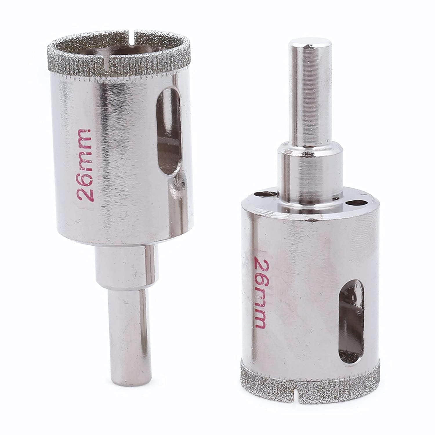 JINGLING 2Pcs 26 mm Diamond Hole Saws Granite Drill Bit Coated Masonry