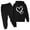 Black, variant on AWZXDE Girls Hoodie Sweatpants Set Casual Preppy Outfits Oversized 2 Piece Loungewear Activewear Tracksuit Grey,4-5 Years