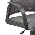 thumbnail image 3 of Leick Chaise de Bureau Réglable en Hauteur avec Dossier en Maille Gris, 3 of 4