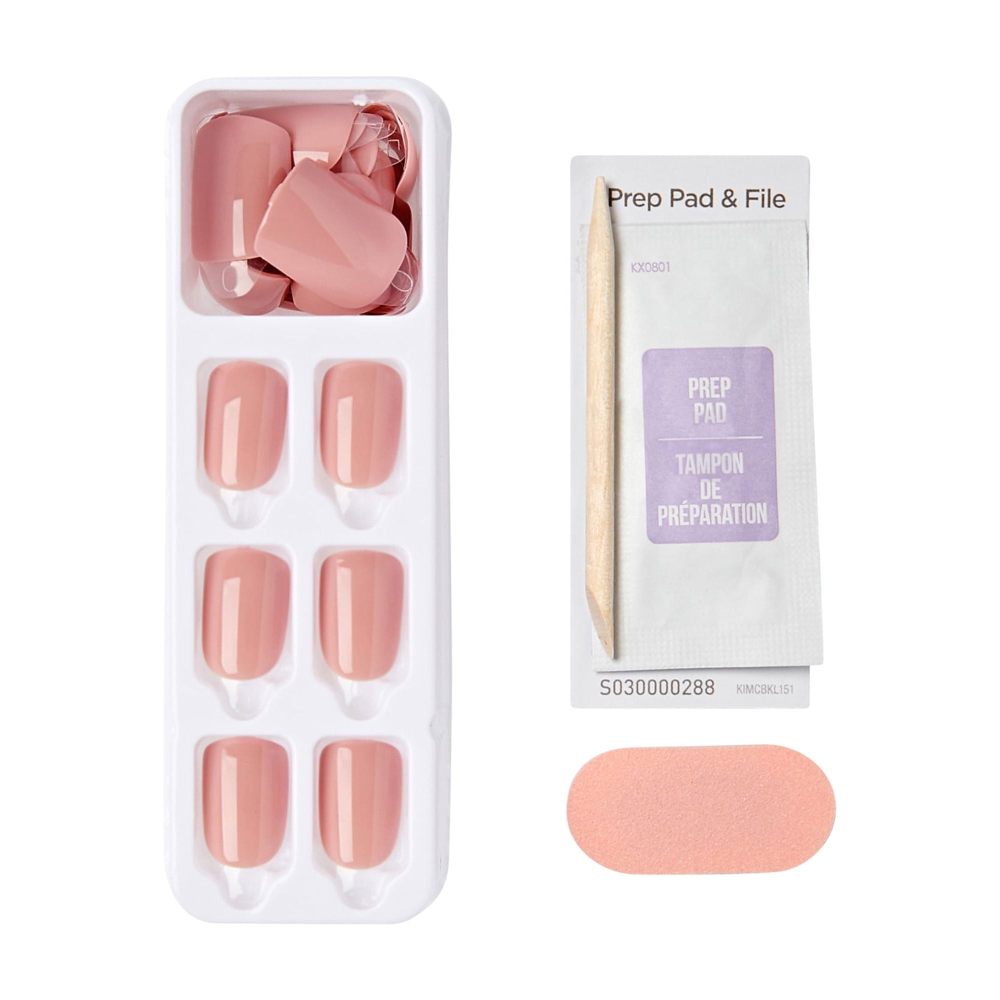 KISS imPRESS Ongles Couleur – Ta Magie, Rose, Squoval, Court, 30 unités