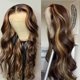 thumbnail image 1 of Peluca de cabello humano con encaje frontal, efecto ombré, ondas brasileñas, 13x4, pre-depilada, densidad 150, para mujeres negras., 1 of 5