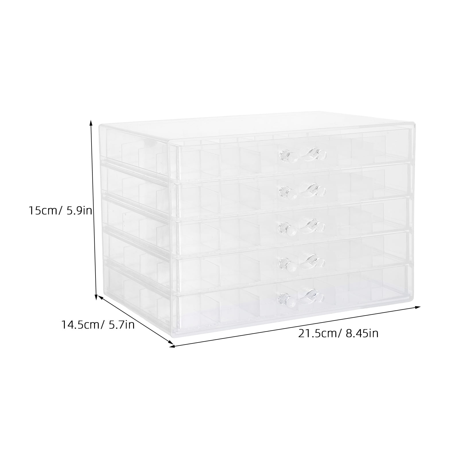 PAMINGONO Large Clear Acrylic Jewelry Organizer for Women with 120 Compartments Earring Storage and Display Case