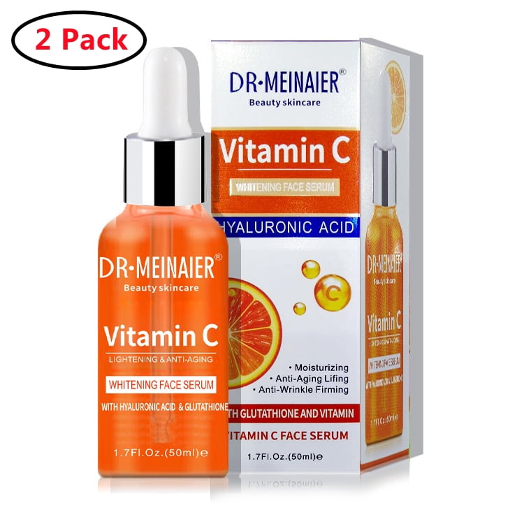 2 Pack Vitamin C Serum for Face,20 Organic Vitamin C + E for AntiAging, Wrinkles, and Fine