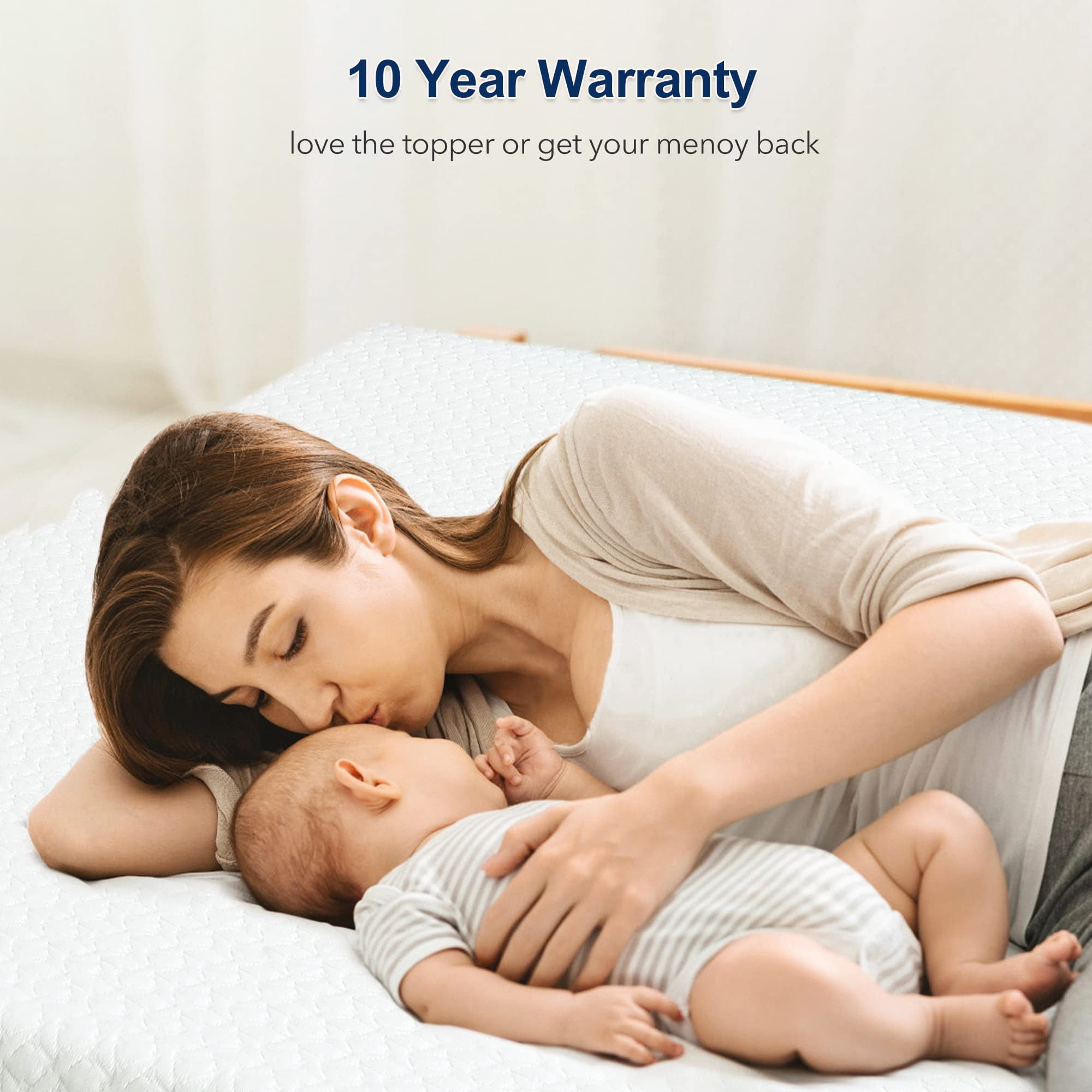 CuisinSmart 2 inch Non-Slip Twin Memory Foam Mattresses