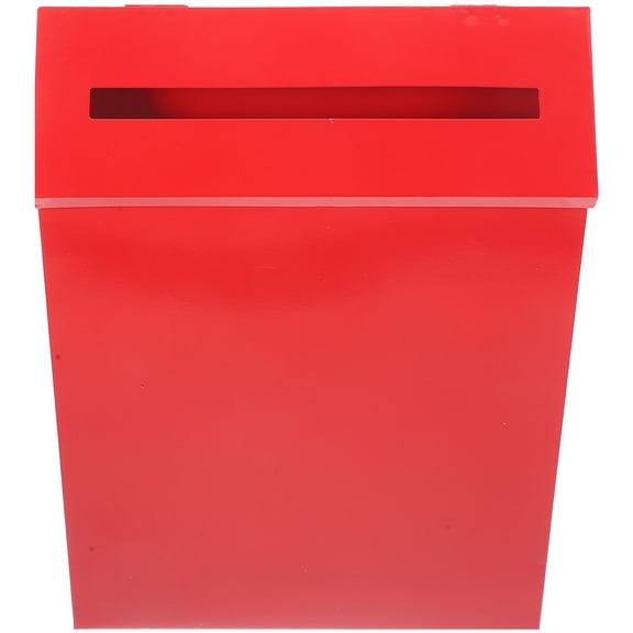 HEANUJJ Large Capacity Red Wall-Mounted Mailbox with Metal Construction, Stylish Design for Home and Outdoor Use