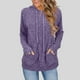 thumbnail image 2 of Chaqueta deportiva,Cárdigan de manga larga con capucha para mujer, manga raglán, bolsillo delantero, poliéster, ropa informal para el hogar, sopatenor, 2 of 9