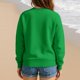 thumbnail image 3 of Pop cazadora para niña Printed Anime Print Long-Sleeved Sweatshirt （Green）, 3 of 4