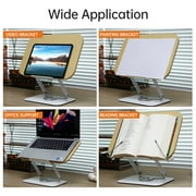 BISOFICE Book Stand for Reading, Adjustable Book Holder with 360° Rotating Base, Portable Foldable Desktop Riser for Laptop, Recipe, Textbook,Cookbook Stand