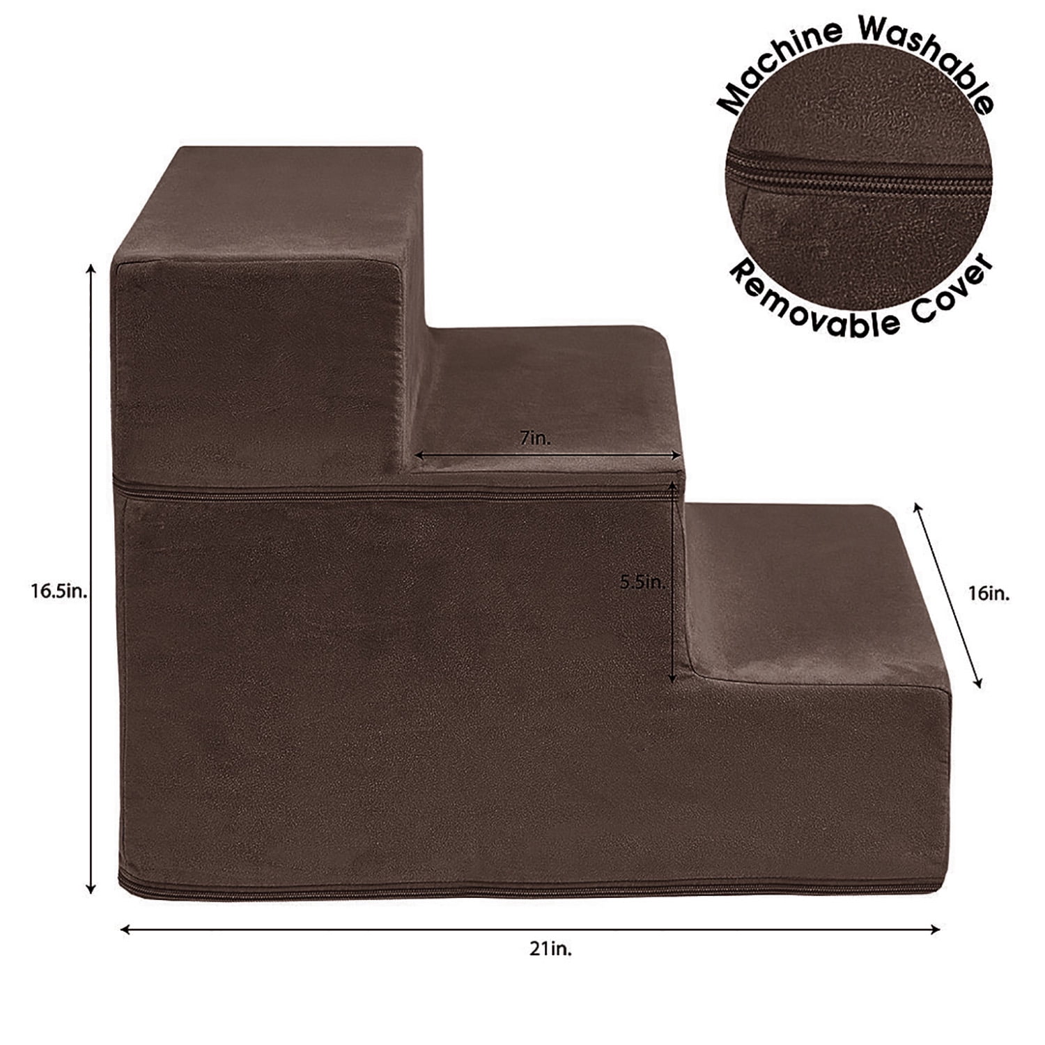Pefilos 28" Pet Stairs for Small Dogs, 4-Step Dog Ramp for Beds and Couch, Non-Slip Balanced Indoor Step, Brown Pefilos 28" Pet Stairs for Small Dogs, 4-Step Dog Ramp for Beds and Couch, Non-Slip Balanced Indoor Step, Brown