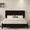Black, variant on Black Queen Size Velvet Upholstered Metal platform bed frame with with Adjustable Tufted Headboard,Fabric Upholstered Headboard and slatted support. Suitable for bedrooms, living rooms, and hotels