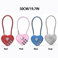 thumbnail image 2 of tredstone 2-Piece Set, Padlock, Combination Lock, Mini Stylish Durable, Restant, Suitable For jewelry Storage Day Gyms, gray hair 06U(50CM), 2 of 6