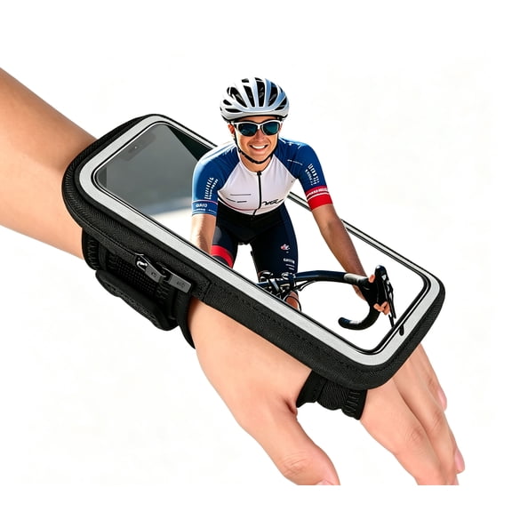 Wristband Phone Holder for Running, Forearm Armbands, Running Armband with Card Slot for iPhone Pro Max Plus (16/15/14/13/12/11/X/XR), for Galaxy S24/S10, Cell Phone Holder Up to 7.0'' Phone