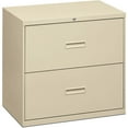 thumbnail image 2 of Basyx 2 Drawers Lateral Lockable Filing Cabinet, Putty, 2 of 3