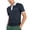 Navy&240106C, variant on Fabrcox Mens Quarter Zip Sweater Short Sleeve Fitted T Shirts for Man Lightweight Running Gym Collared Mens Top with Chest Pocket