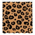thumbnail image 2 of Ambesonne Animal Shower Curtain, Jungle Design Leopard Print, 69"Wx84"L, Caramel Black, 2 of 4