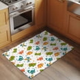 thumbnail image 3 of Dinosaurs 2'x3' Washable Rug, Green Orange Blue Cartoon Dinosaurs Non-Slip Soft Doormat Area Rugs for Entrance Bathroom Bedsides, StainResistant Carpet for Kitchen Bedroom, Entryway Floor Mat, 3 of 9
