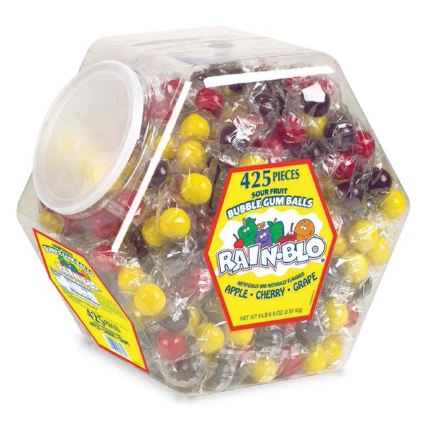 Rainblo Mini Gumballs, Bubble Gum, 103 oz.
