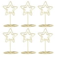 thumbnail image 4 of 20PCS Place Porte-Cartes Petit 5 Pointu Forme Étoile Photo Photo Porte-Cartes de Table Or, 4 of 14