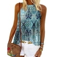 thumbnail image 1 of LilyLLL Womens Halter Camisole Tank Tops Dressy Printed Sleeveless Tunic Blouse Tops, 1 of 5