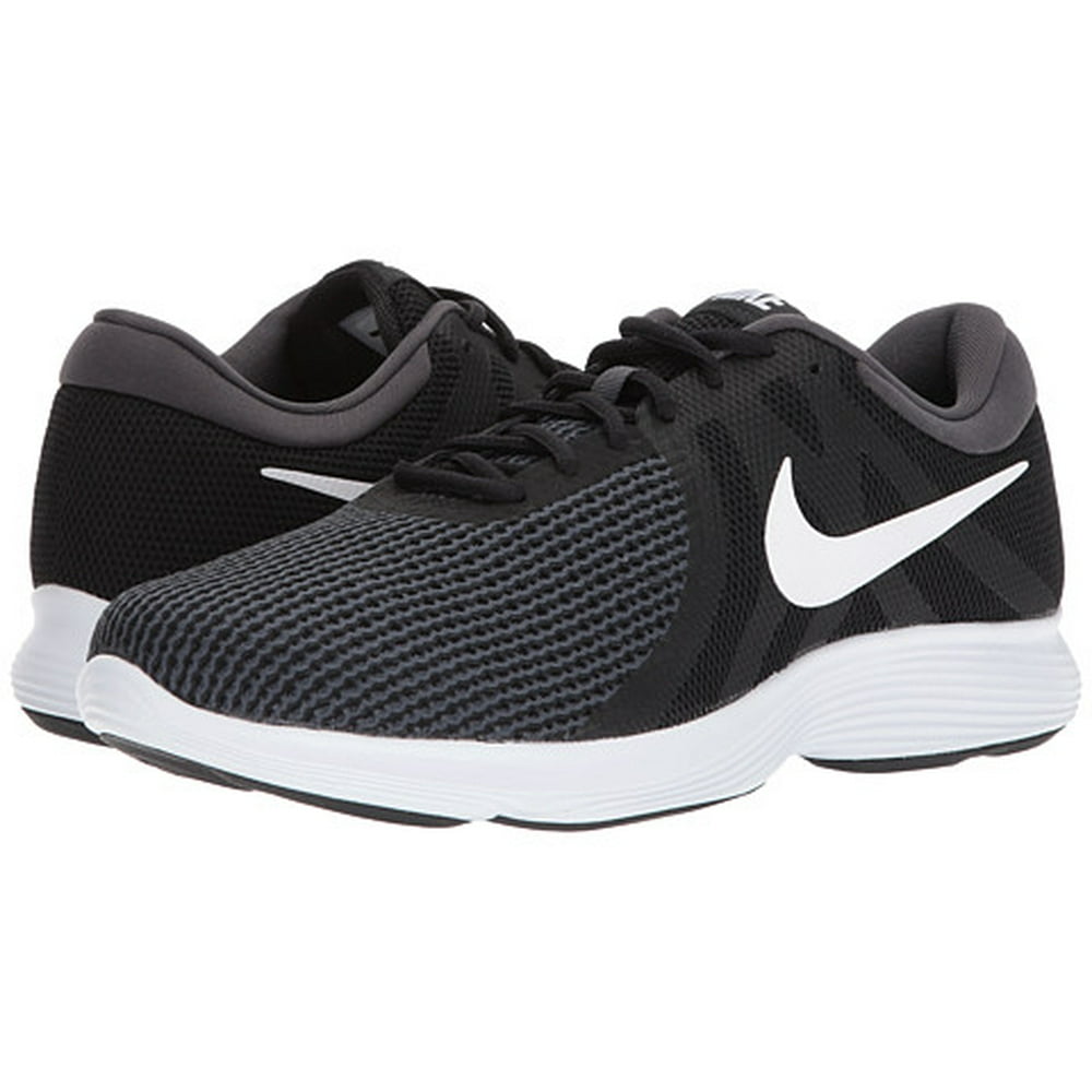Nike - Nike REVOLUTION 4 4E Mens Black White Athletic Running Shoes ...