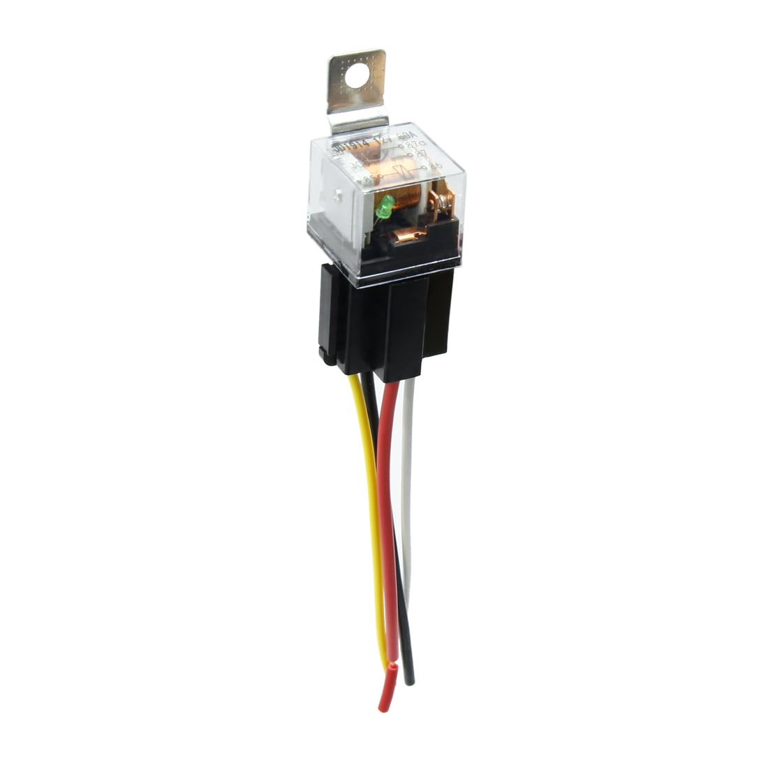 Relay 4 Pin 4 Wires W Harness Socket Waterproof Dc 12v 80a Spst Auto