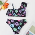 thumbnail image 4 of Summer Savings Clearance! Edvintorg Bathing Suits For Girls 8-14Years Summer 2024 Two Pieces Bikini Set Girl Swimwear Fashion Cute Flowers Print Ruffles Sleeveless Teenage Swimsuits, 4 of 7