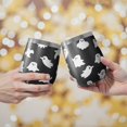 thumbnail image 2 of 12oz Stemless Wine Tumblers Happy Halloween Ghost Pattern Vacuum Insulated Stainless Steel Travel Tumbler Cups Mug with Lid and Straw for Champaign,Cocktail,Beer with Cleaning Brush, 2 of 5
