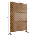 thumbnail image 3 of Tcbosik 76"H x 48"W Decorative Privacy Screen, Outdoor Decor Metal Privacy Fence, Divider for Garden Patio Backyard, Brown, 3 of 8