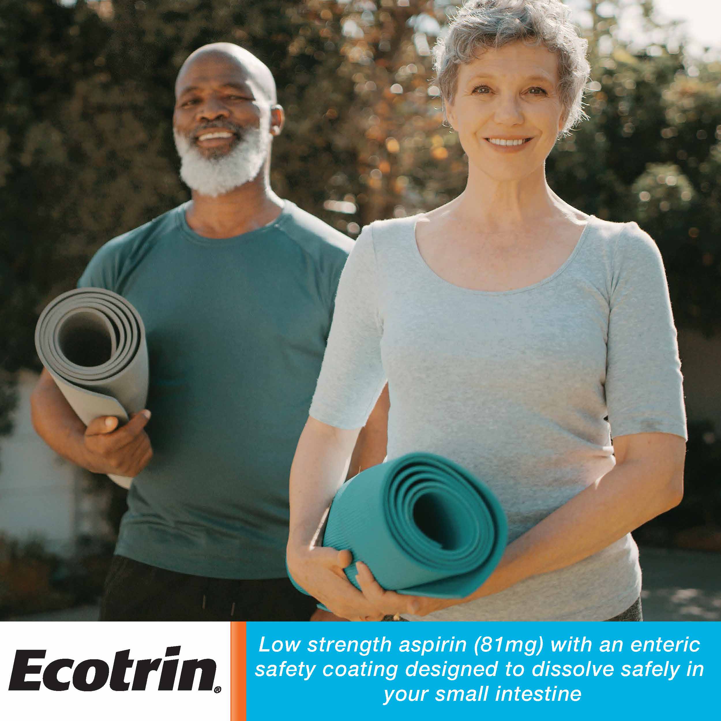 Ecotrin Low Strength Safety Coated Aspirin, NSAID, 81mg, 45 Tablets - image 2 of 4