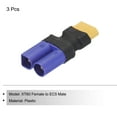 thumbnail image 3 of Uxcell XT60 Female to EC5 Male Connector Adapter RC, RC LiPo Battery Converter 3pcs, 3 of 6