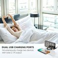 thumbnail image 4 of OUSITAID LED Affichage Numérique Horloge Automatique Dimmable Réveil de Table avec Snooze Mode Double Port USB Blanc Blanc Affichage, 4 of 6