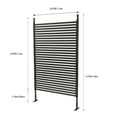 thumbnail image 2 of Outdoor Privacy Screens Freestanding, 43" W*71" H Metal Slatted Decorative Privacy Screen and Panels with Stand Garden Patio, 2 of 16