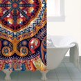 thumbnail image 5 of Bohemian Ethnic Paisley Shower Curtain - Vintage Floral Artistic Design, 36x72 Inches, 5 of 5