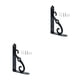 thumbnail image 1 of Soporte triangular Riwesomey en forma de L negro 2Conjunto 10 pulgadas, 1 of 6