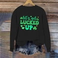 thumbnail image 4 of St. Patrick's Day Sweatshirt Women Lucky Shamrock Print Irish Gift Crewneck Casual Long Sleeve Loose Pullover Tops (L, Black), 4 of 6