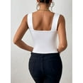 thumbnail image 3 of Osfvolr Women'S Sexy Sleeveless Skinny Basic Strappy Crop Tank Tops 2025 White L, 3 of 5