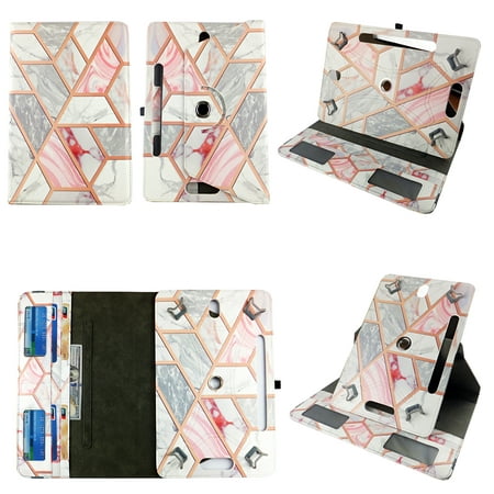 Gold Pink Marble tablet case 10 inch for Lenovo Tab 2 10inch android tablet cases 360 rotating slim folio Cover stand protector pu leather cover travel e-reader Card cash slots