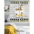 thumbnail image 3 of Honey Gnomes Sheer Curtains 63 Inch Length 2 Panels for Living Room, Spring Botanical Lemons Leaves Wooden Grain Voile Kitchen Curtain Set, Luxury Privacy Drapes Window Treatment for Bedroom, 3 of 7