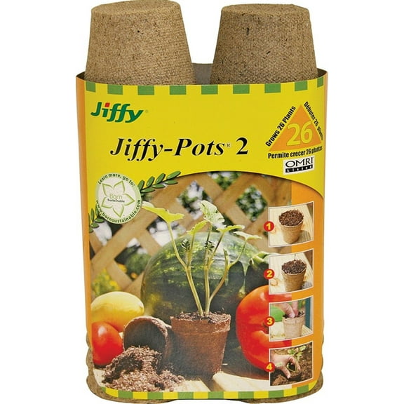 Jiffy 5214 Peat Pots, 2", Round