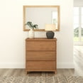 thumbnail image 2 of Plank+Beam Solid Wood Farmhouse 3 Drawer Dresser, Pecan Wirebrush, 2 of 11