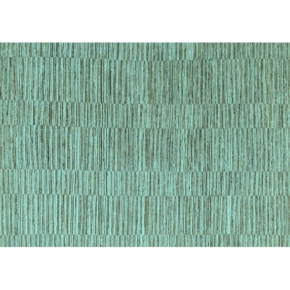 Ahgly Company Indoor Rectangle Solid Light Blue Modern Area Rugs, 2' x 4'