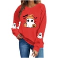 thumbnail image 2 of Halloween Sweatshirts Women Sweatshirt Shirt Spooky Season Witch Pullover Top, 2 of 7